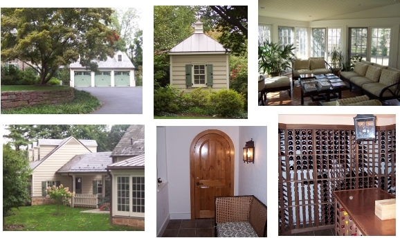 Reorganization and expansion with addition of a family room, terrace, wine cellar, fitness room and steam room.